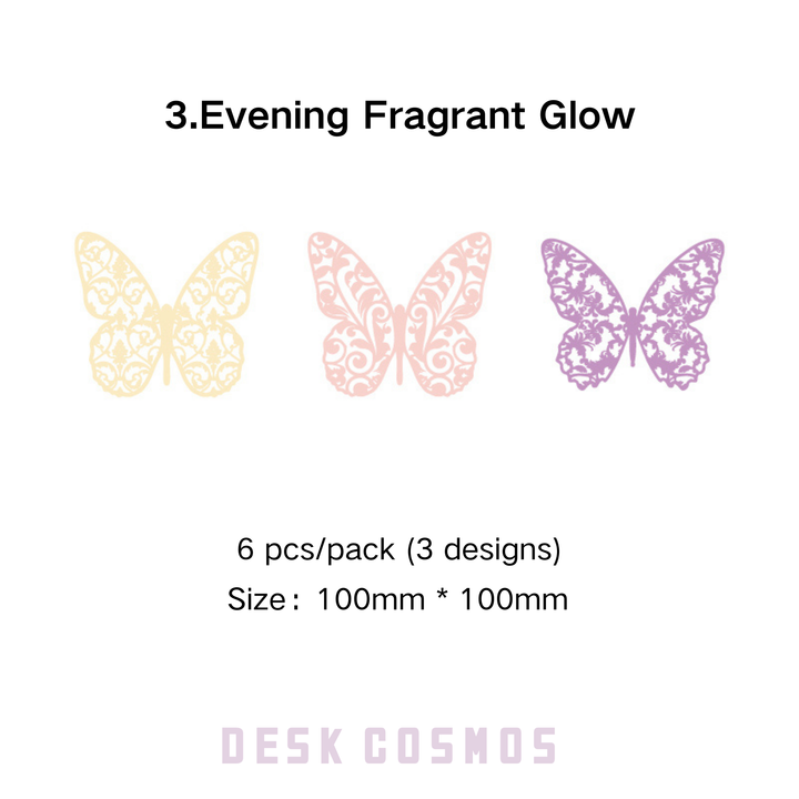 Looking For Butterfly Series Evening Fragrant Glow Yellow Pink Purple Lace Paper