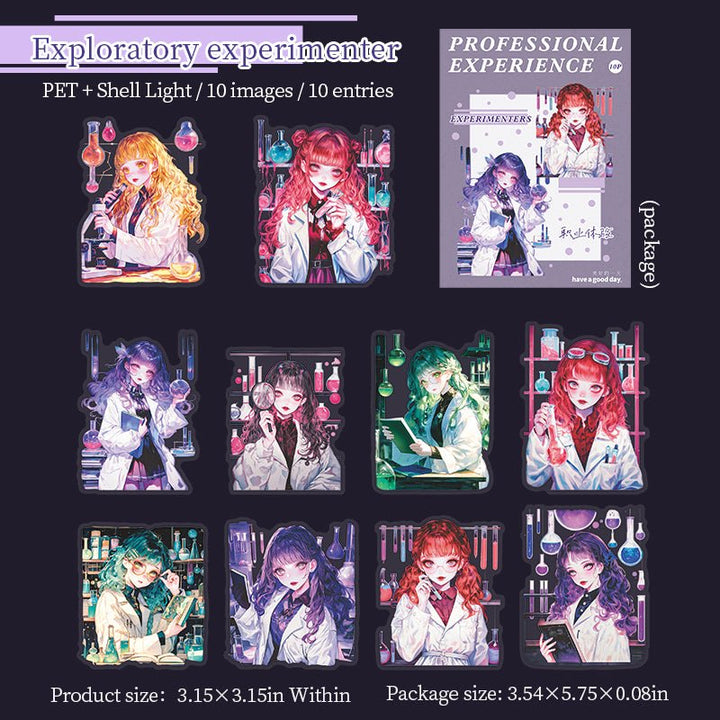 Professional Experience Hobby Girl PET Stickers Steampunk Style