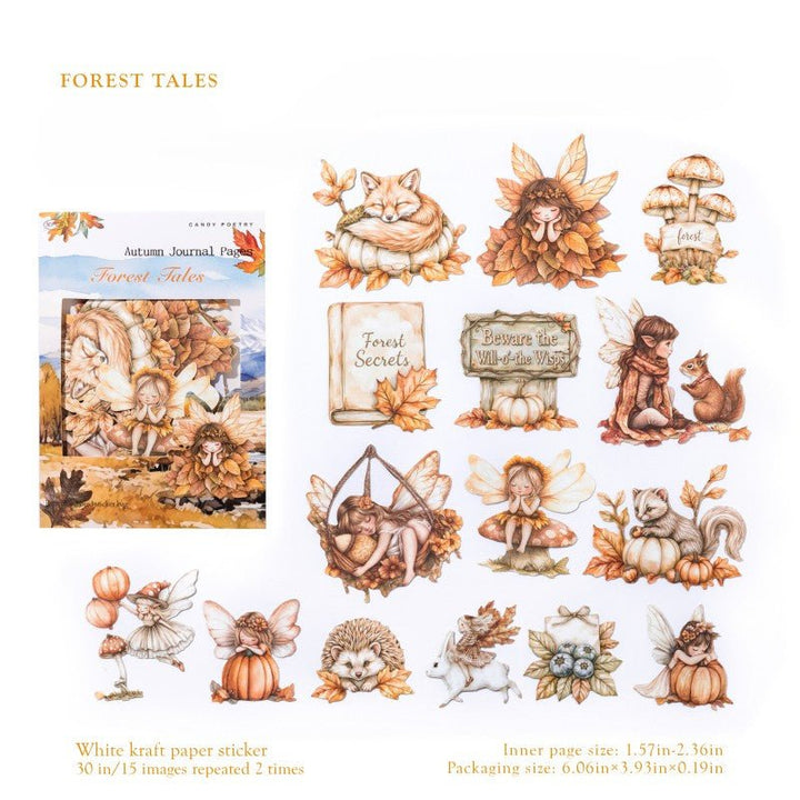 Autumn Stickers – Forest, Farm, Butterflies, Leaves - Desk Cosmos