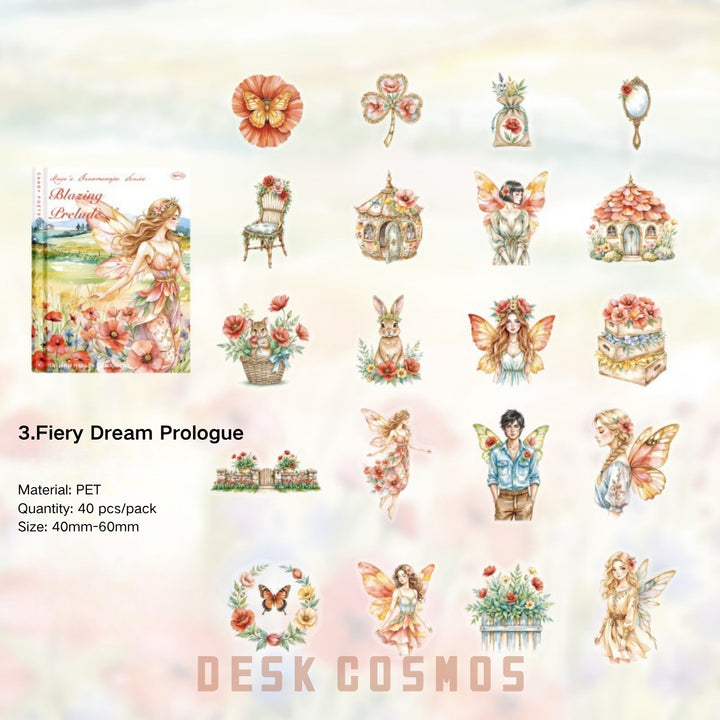 Fantasy Fairy Character PET Stickers - Desk Cosmos