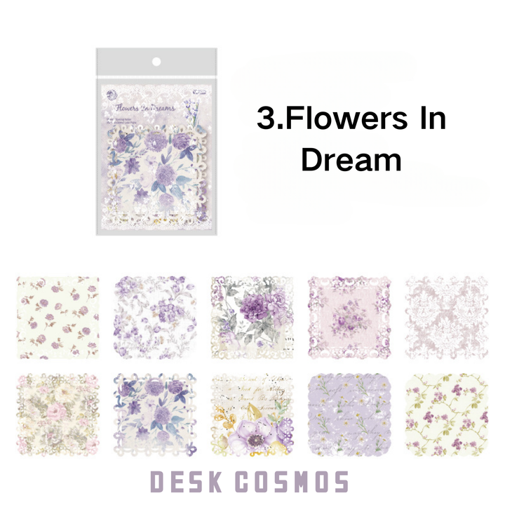 Flowers In Dream Design, Thick and Smooth Writable Paper