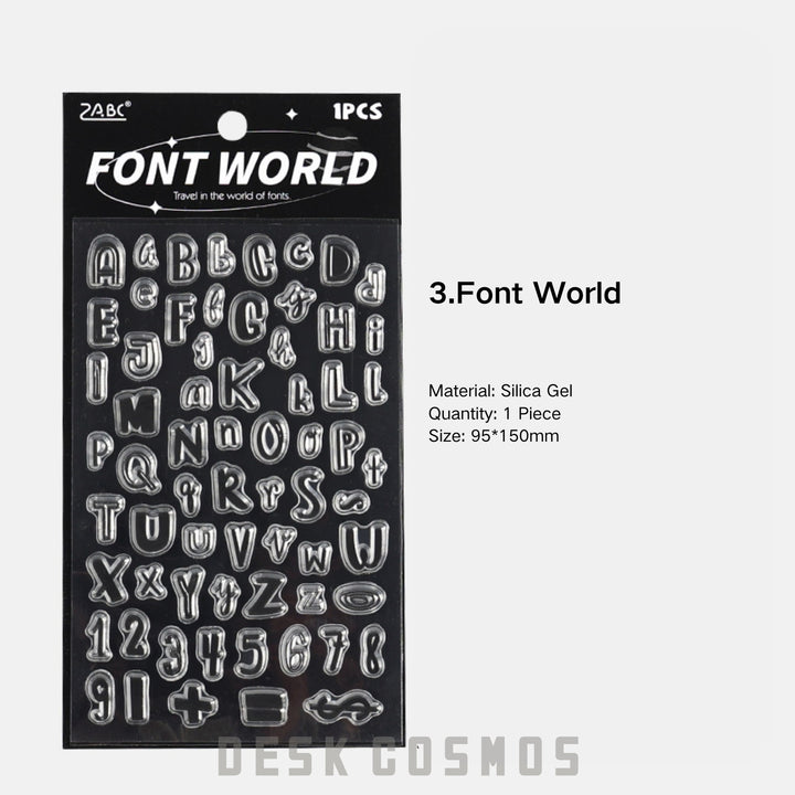 Word Space Transparent Silicone Stamp - Desk Cosmos