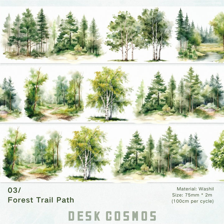 Forest Washi Tape Wild Mountain Forest Artistic Landscape