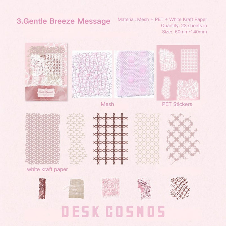 Paper Mesh Series Gentle Breeze Message Craft Paper Creative Journal