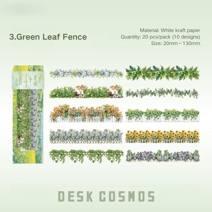 Mountain Wild Flower Branches Series Blooming Purple Flowers Botanical Stickers