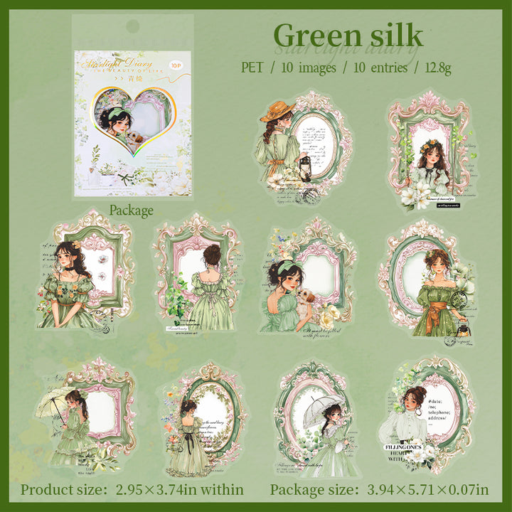 Starlight Diary Girl Stickers for Personalized Decoration