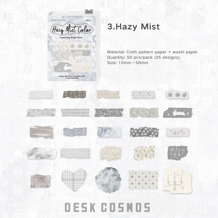 Fragmented Fabric Sticker Texture Ideal For Personalized Journals