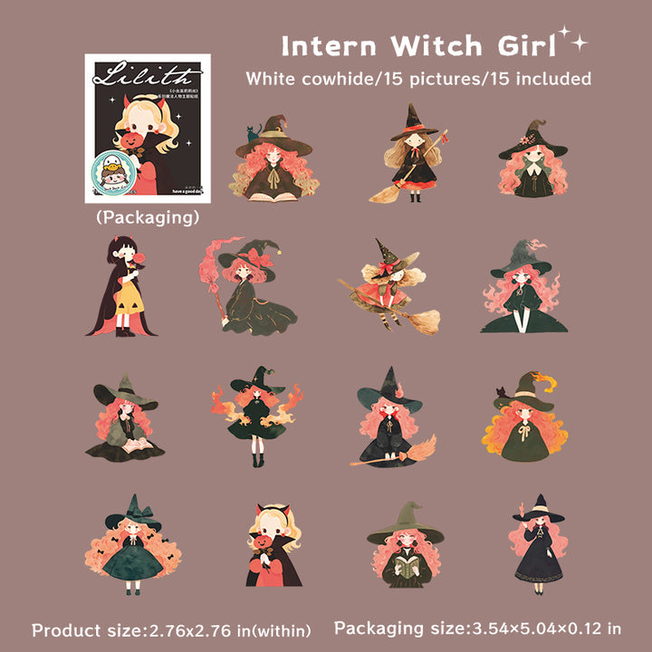 The Little Witch Lilith Magic Sticker Decorative Craft