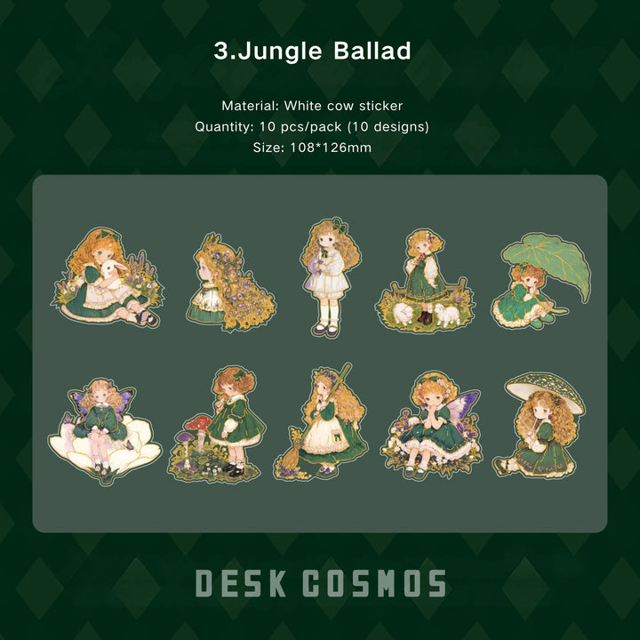 Fairy Tale Theater Series Cute Cartoon Girls PVC Stickers