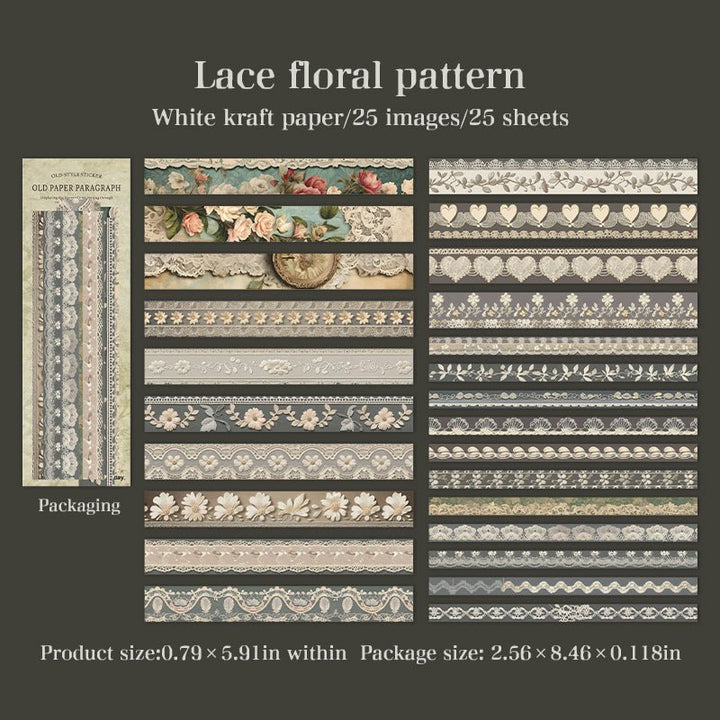 Old Paper Paragraph Vintage Stickers - Desk Cosmos