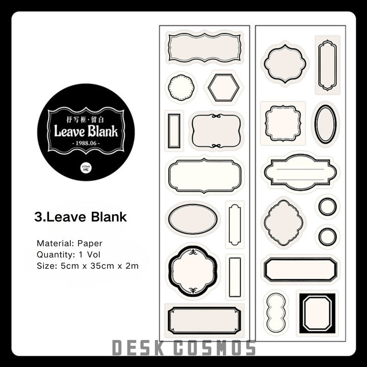 Label Border Series decorative washi for mobile case