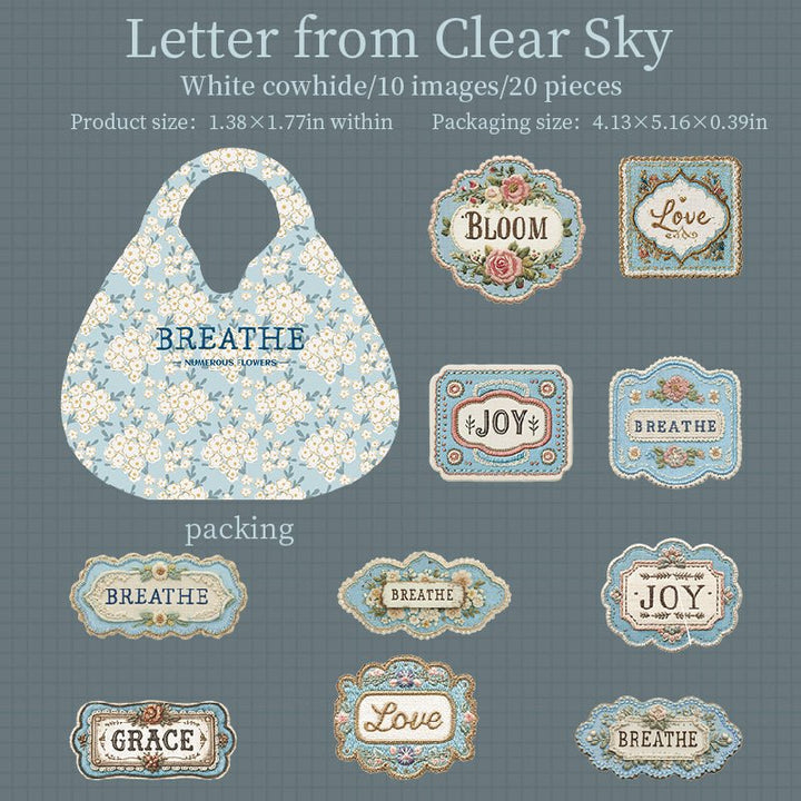 Flowers Embroider Cardstock Stickers Creative Tape Suitable For Personalized Decoration