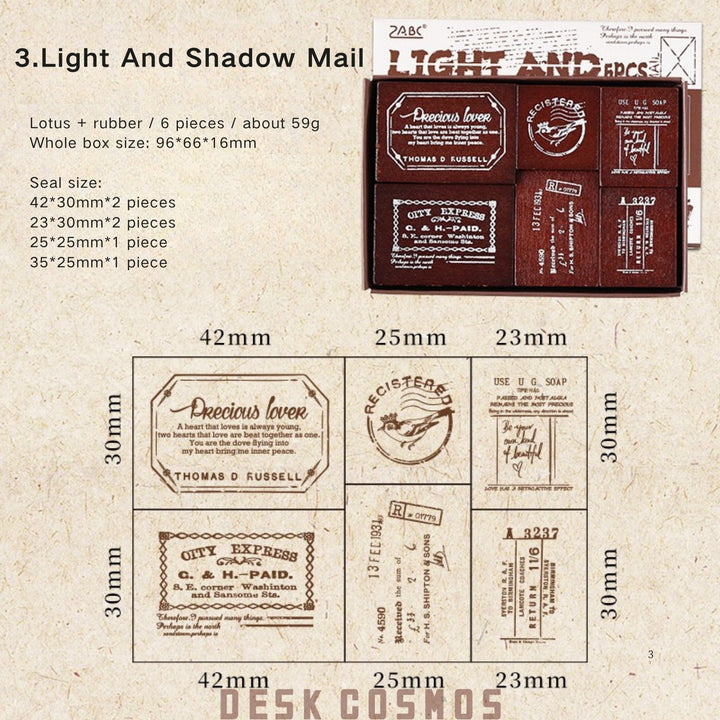 The Seal of Elegance Light and Shadow Post Wooden Stamp Art Design