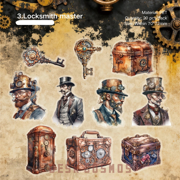 Age of Steam Series Steampunk PET Stickers - Desk Cosmos