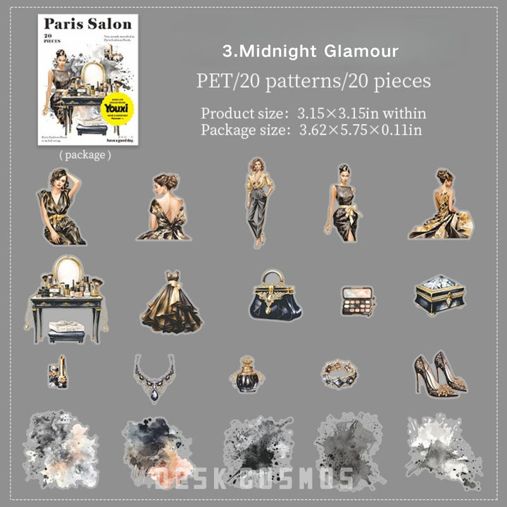 Paris Salon Midnight Glamour PET Girl Stickers