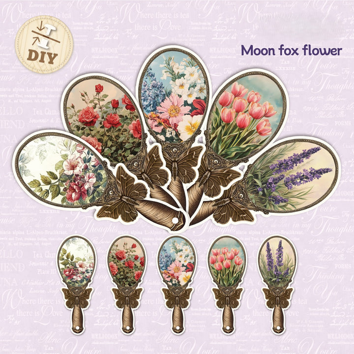 Vidor Series Moon Fox Flower Bookmark Mystical Nature Theme