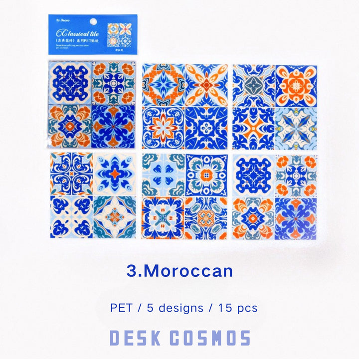 Classical Tiles Moroccan Ethnic PET Texture Decor