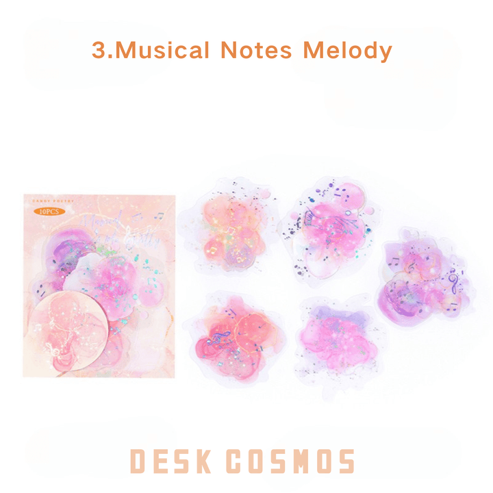 Brilliant Series Musical Notes Watercolor Laser Silver