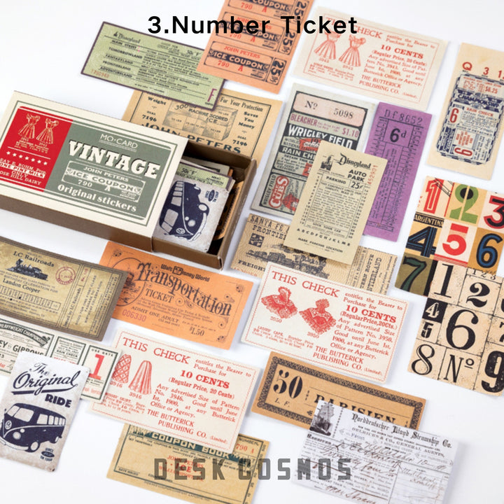 Matchbox Number Tickets Stickers Travel Decor