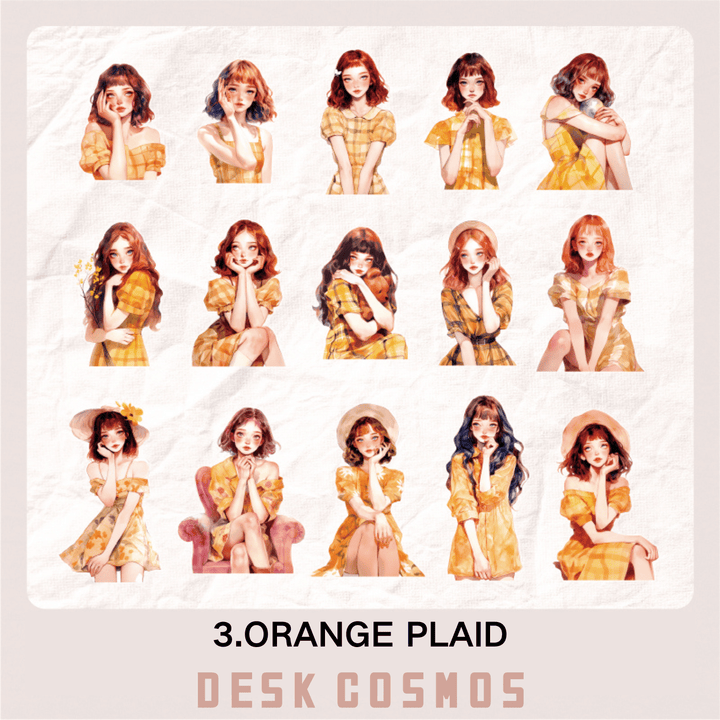 Customize Life Series PET Stickers Fashion Characters Daily Life Bright Colors