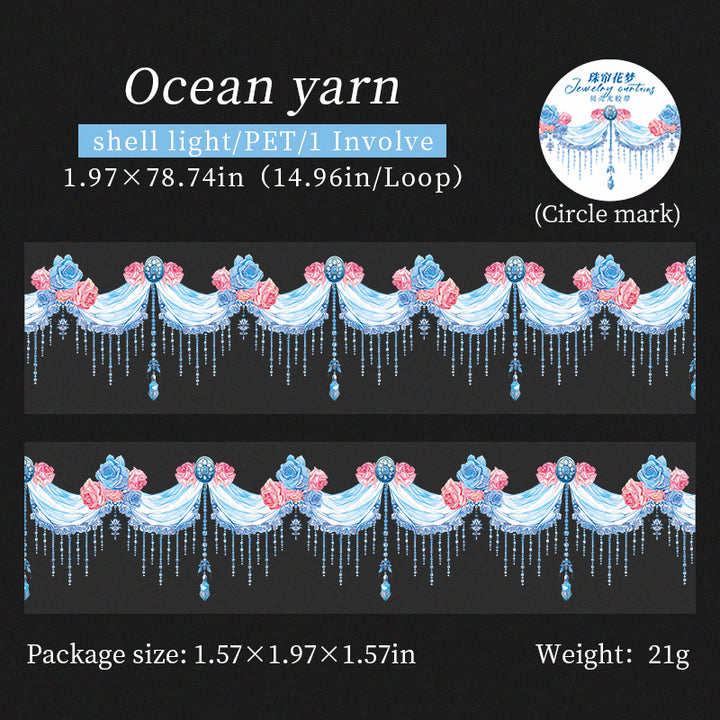 Jewelry Curtains PET floral tape for vintage-style crafts
