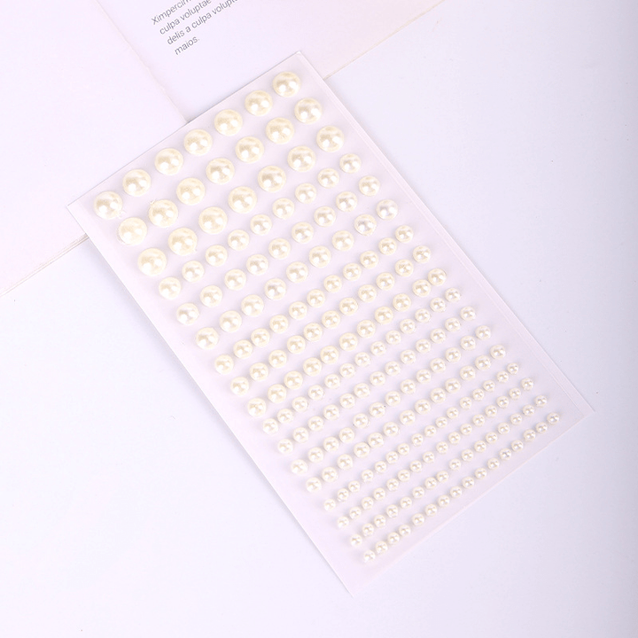 Crystal Sticker Set Off White 3D Crystals Polka Dots Elegant