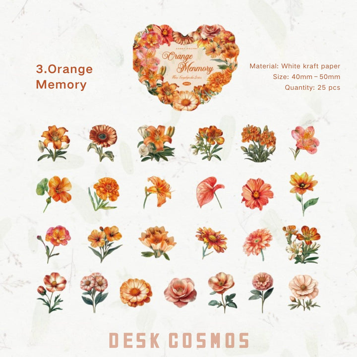 Flower Catalog Orange Memory Retro Flower Paper