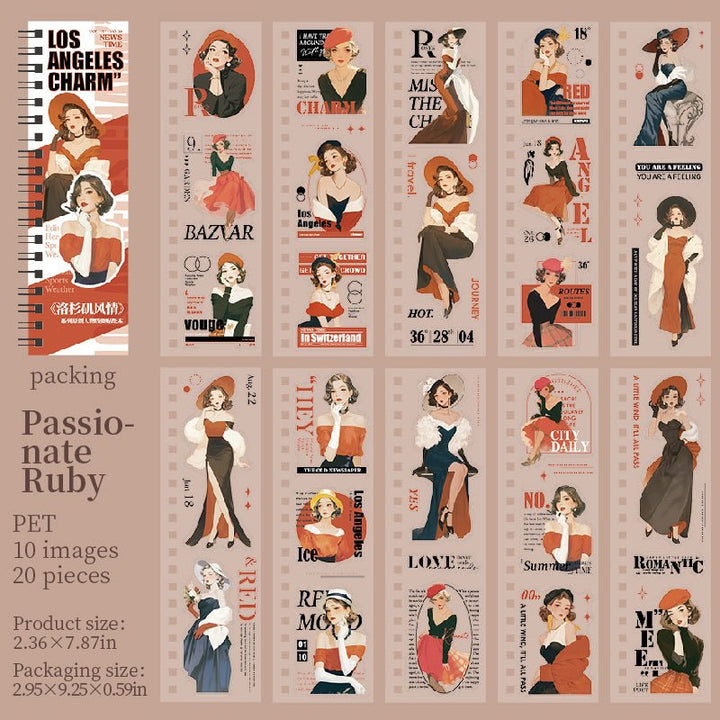 Los Angeles Stylish Women Sticker Books - Desk Cosmos