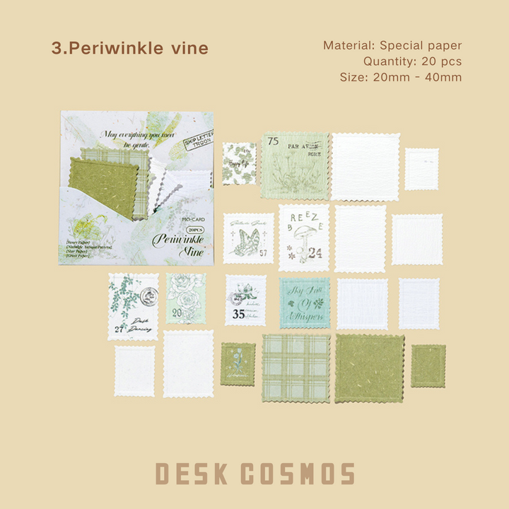 Relief Stickers Paper Stamp Series Embossed Stamp Cutouts
