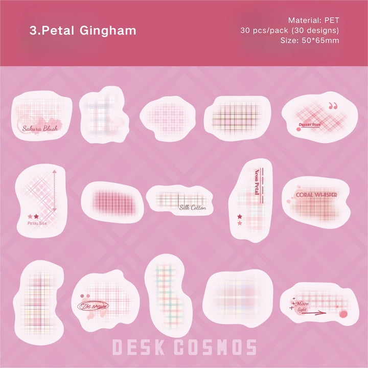 Grid Chromatography Series PET Stickers for Creative Layouts
