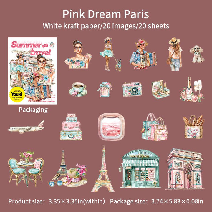 Summer Travel Stickers Ocean View DIY