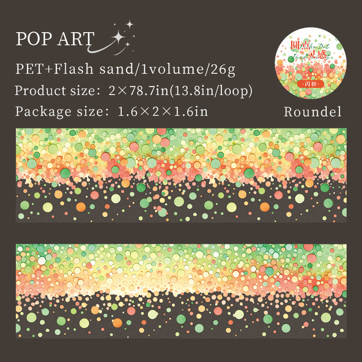 Watercolor PET Tape Dot Inspiration watercolor bubble wrap look