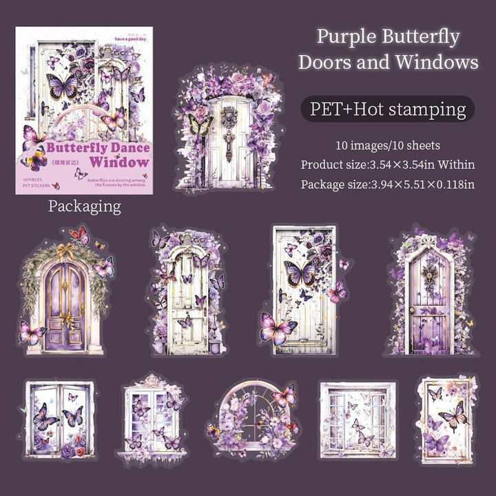 Window Butterfly Dancing Stickers Journal Collage Ideas