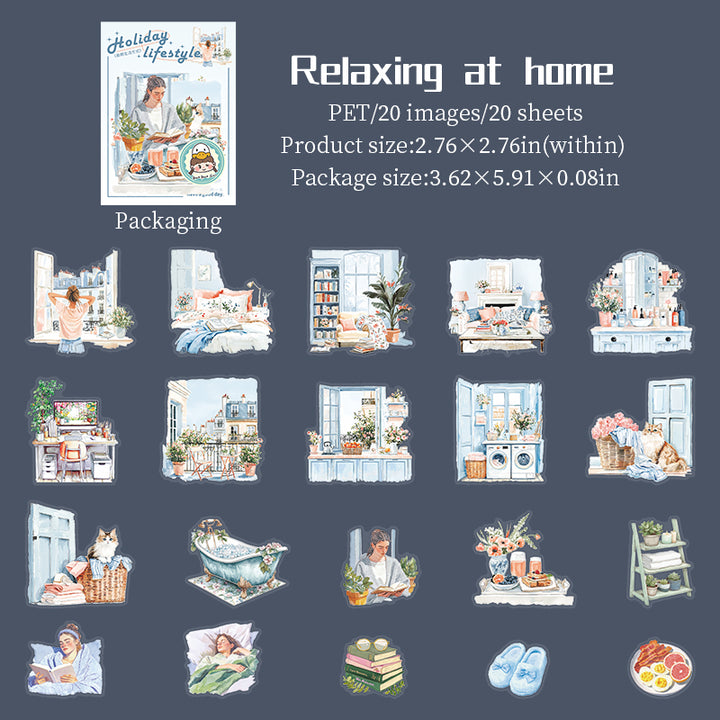 Travel Stickers Holiday Lifestyle PET coastal mood