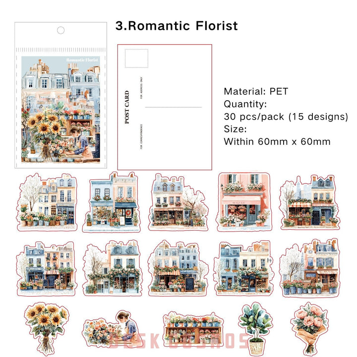 Little Town Memo PET Stickers Ideal For Art Project