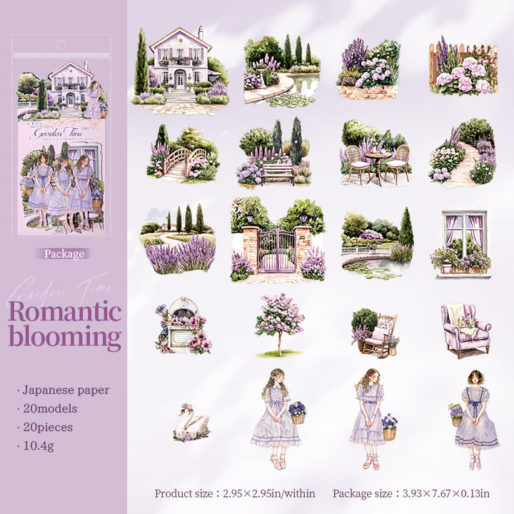 Garden Time diary decoration stickers aesthetic journaling use