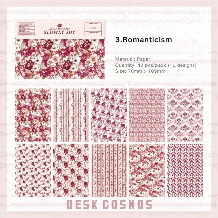 Slowly Happy Romanticism Soft Texture Craft Paper