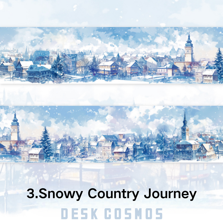 Travel Time Snowy Country Journey Scenery Tape Nature