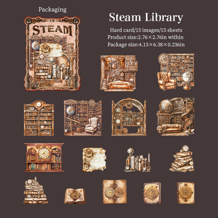 Steam Fantasy Record Retro Stickers For Personalized Decoration