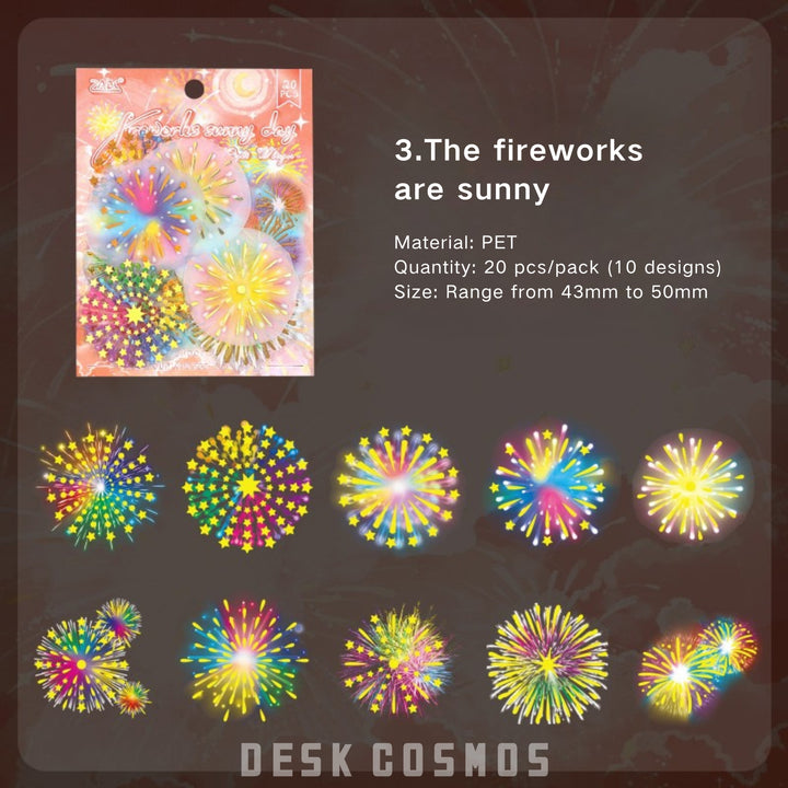 Fireworks Tape Fluorescent Night Language Romance Theme
