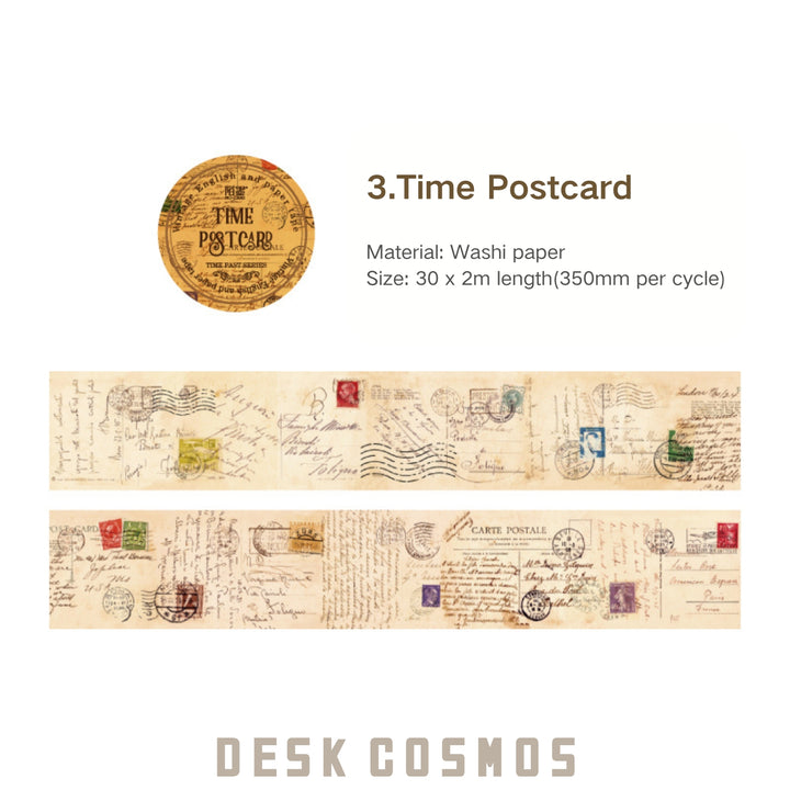 Time Past Series Washi Tape Handmade Journaling Supply