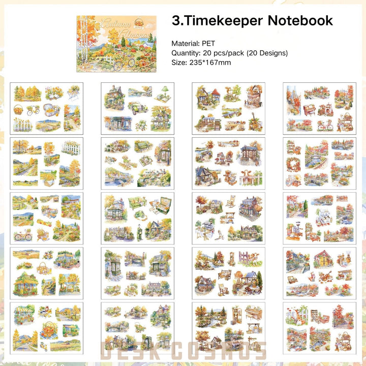 Four Seasons Scenery Journal PET Stickers - Desk Cosmos