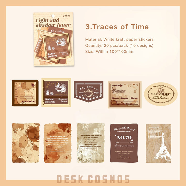 Writing Paper Stickers Light and Letterhead Paper Decor Pieces