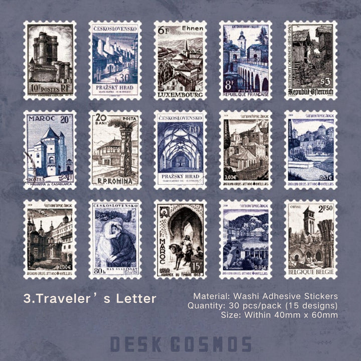 Romantic Expectation Travelers Letter Sticker