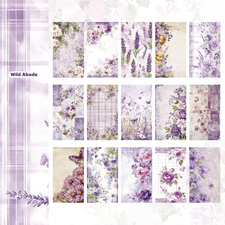 Retro Story Morning Flowers Journal Papers Suitable for Collage