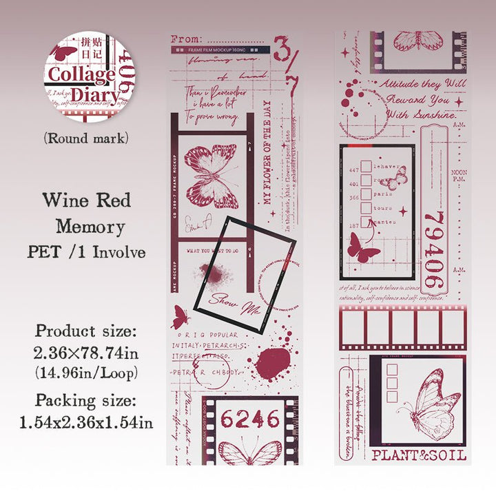 Collage Diary PET Tape Scrapbooking Transparent Sticker