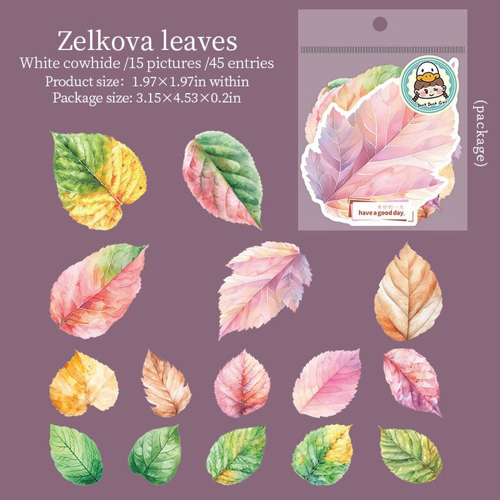 A Leaf PET Stickers Botanical Theme for Journal Lovers