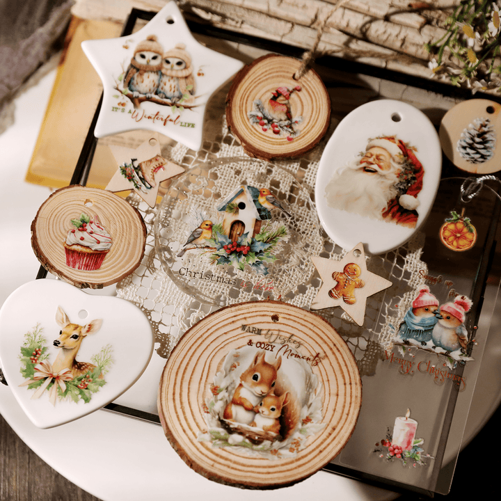 Christmas Transfer Stickers - Reindeer, Gifts, Sled, Bear - Desk Cosmos