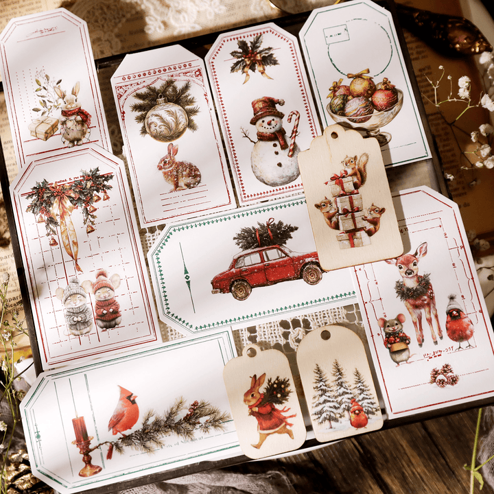 Christmas Santa Animal Transfer Stickers - Desk Cosmos