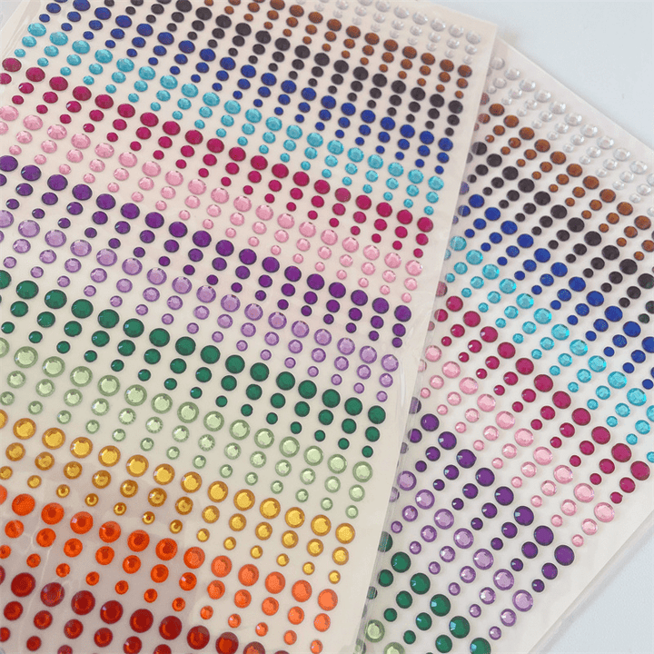 3D Crystals Stickers Basics Backgrounds Polka Dots Suitable For Phone Case